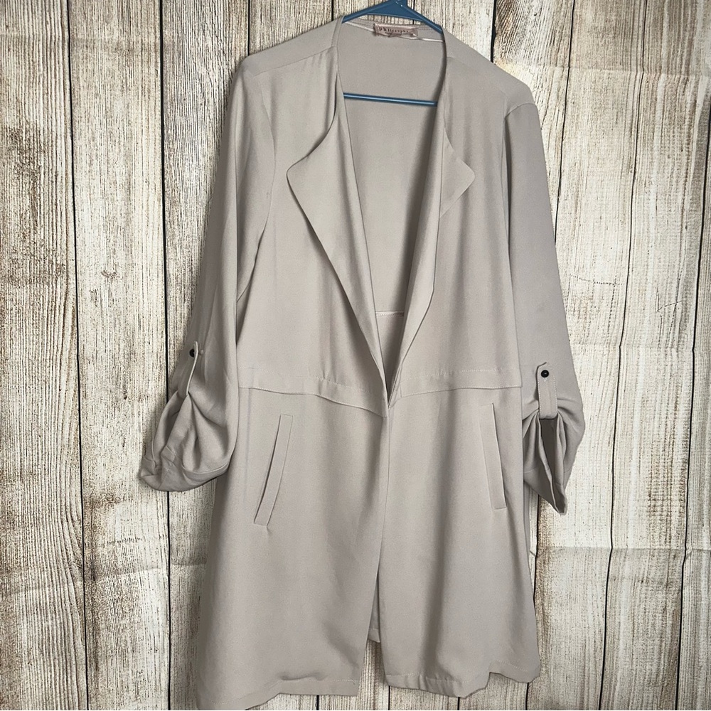 Philosophy Elegant Beige Trench Coat